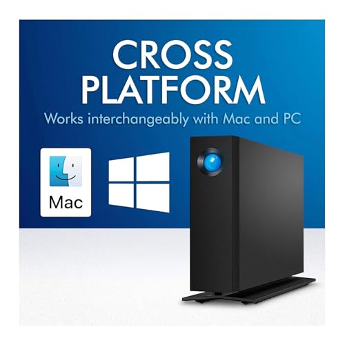 Image of LaCie d2 Professional 4TB External Hard Drive Desktop HDD USB-C USB 3.1 Gen 2, 7200 RPM Enterprise Class Drives, for Mac and PC Desktop, 5-Year Data Recovery Services & 1mo Adobe CC (STHA4000800)