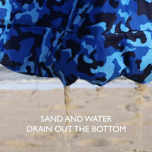 erda Sand-Free Travel Beach Bag Made with Recycled Water Bottles - Ocean Camo3