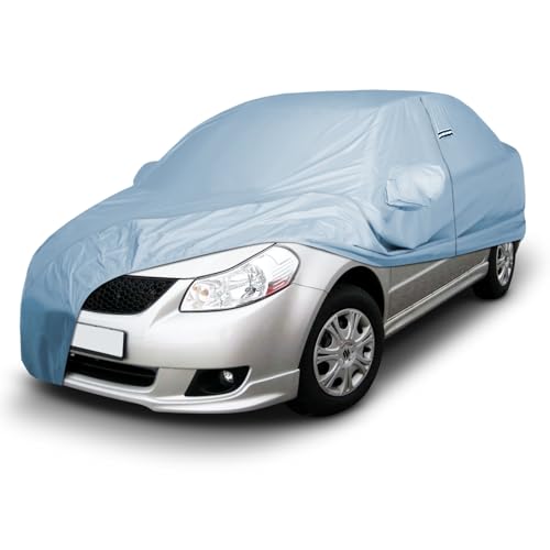 Image of iCarCover Premium Car Cover for 2008-2014 Suzuki SX4 Sedan Heavy Duty Waterproof All-Weather Automobiles Custom Fit Indoor Outdoor UV Snow Protection Covers with Straps and Bag