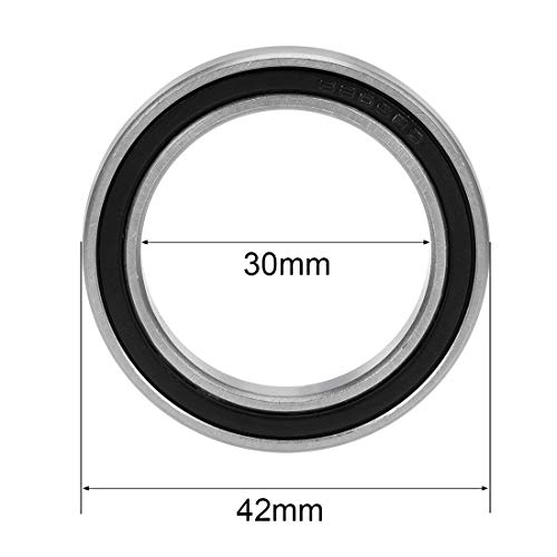 Uxcell A19042400UX1132 6806-2Rs Deep Groove Ball Bearing 30X42X7Mm Double Sealed Abec-3 Bearings 2-Pack thumb #3