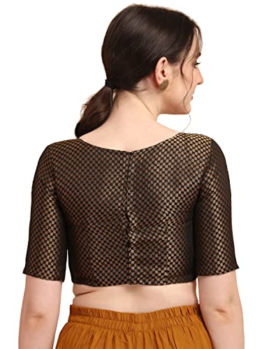 Image of OOMPH! Women's Art Silk Solid Half Sleeve Fitted Blouse Pack of 1