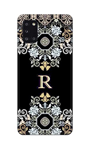Image of PRINTFIDAA Name II Initial II Letter Floral Pattern Alphabet R Printed Designer Hard Back Case Cover for Samsung Galaxy A31, SM-A315F / DS, SM-A315G / DS -(SS) MVN1007
