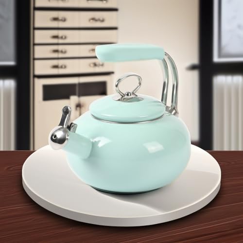 Marthastewart15quartenamelonsteelcarbonsteelteakettlewstainlesssteelhandlemarthablue  Urban Country Home Decor Martha stewart 15 quart enamel on steel carbon steel tea kettle wstainless steel handle martha blue  urban country home decor