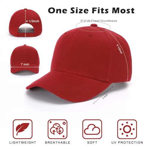 Image of Wholesale 20-Pack Solid Baseball Caps - DIY, Breathable, Adjustable Fit