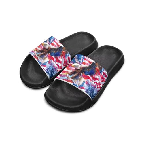 Image of Boy & Girls Slide Sandals Kids Shower Shoes Non Slip Summer Slippers Beach Sandals