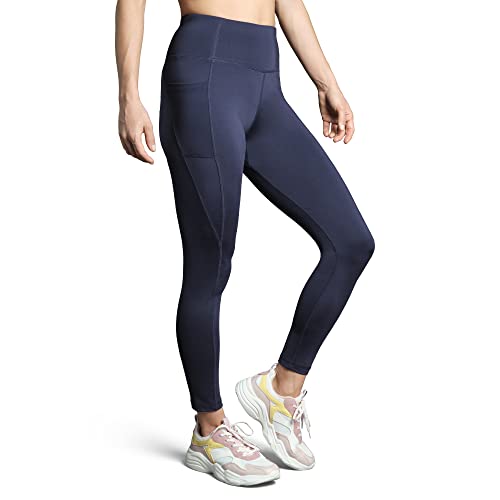DANISH ENDURANCE Mallas de Deporte Elásticas para Mujer, Azul Oscuro, S