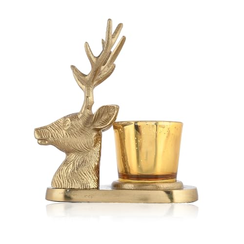 Image of CraftVatika Deer Tealight Candles Holder for Home Decor Showpiece Aluminum Candle Holder for Decorative Items for Home Living Room & Table Decoration Items