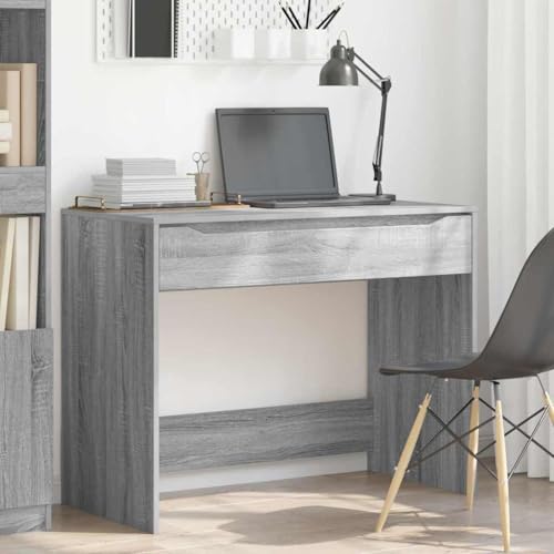 Escritorio Genérico Gris Sonoma 100 x 50 x 78 cm, Mobiliario de Oficina de Madera, Modelo 888943 5