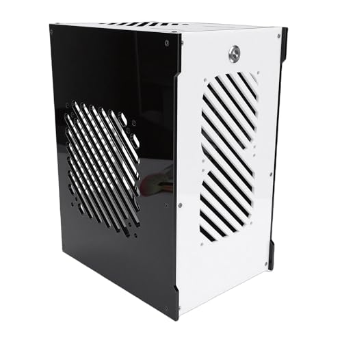 Gabinete PC Mini ITX Bewinner de 10,5 L con chasis acrílico portátil, compatible con fuentes SFX/SFX-L, soporta 4 SSD de 2,5" y GPU de hasta 180 mm, ventilación 360° para refrigeración óptima miniatura 1