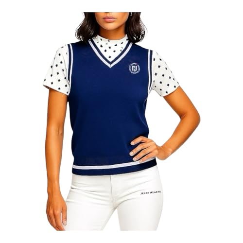 [Jenny Hearts] Stylish Vest Ladies JH24S-K001W t   St`bL fB[XStEFA (M, lCr[)