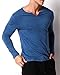 MODCHOK Men's Slim Fit T Shirt Tee Long Sleeve V Neck Shirts Undershirt Tops Small 1-blue