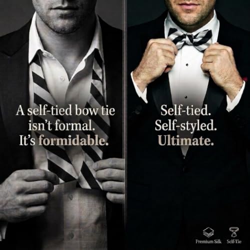 Image of 100% Silk Mens Bowtie Self Tie Bow Tie Bowtie Tuxedo Wedding Solid Color Formal Bow Ties for Man Many Colors