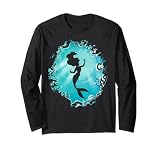 16 STAMPA 576 Disney La sirenetta Ariel Grotto Silhouette Maglia a Manica