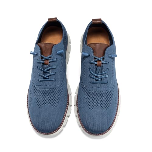 Image of Wearbreeze Men's Business Casual Oxford Sneakers - Lightweight Lace-Up Dress Shoes for Work, Travel & Daily Commute