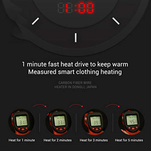 Heated Vest for Men Women,9 Heating Zone 3 Temperature Electric Heated Vest,USB Soft Heated Outerwear,Heated Jacket4