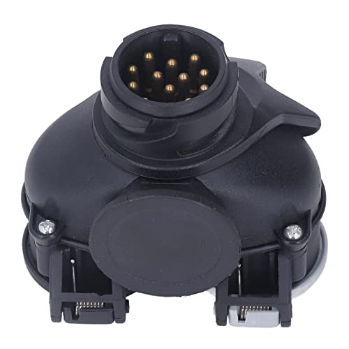 KIMISS Presa Connettore Luce Rimorchio a 7 Vie Traino 13 Pin a Doppio Adattatore a 7 Pin Spina di Conversione 12V Adattatore per Rimorchio Elettrico a Poli