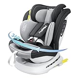 Miophy I-Size 360°drehbar Kindersitz, Gruppe 0+1/2/3, 0-12 Jahre, 40-150 cm, Baby Autositz mit isofix