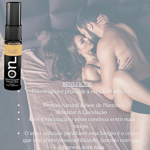 Kit com 2 Spray Masculino Prolongador Retardante de Ereção ON 15ML INTT