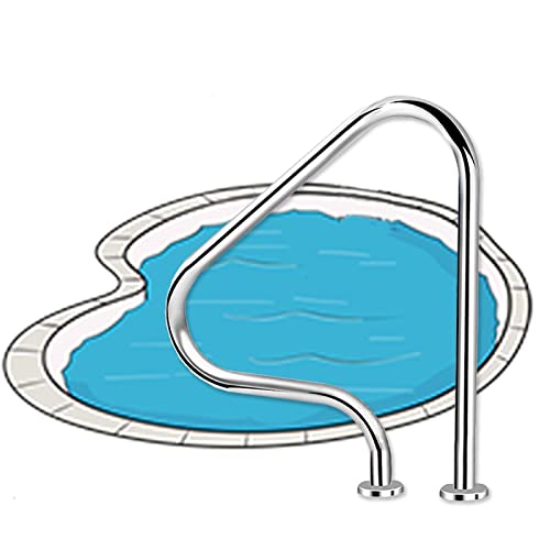 Barandilla para piscina de acero inoxidable 80x27x80 cm miniatura 1