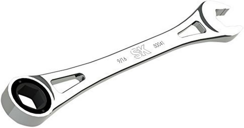 SK Tools USA 9/16, 6 Point, X-Frame Combination Ratcheting Wrench 80041
