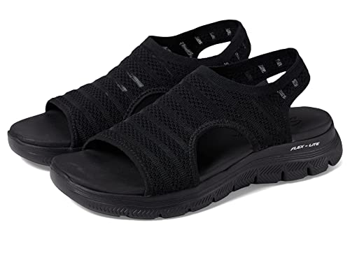 Skechers Flex Appeal, Zapatos Mujer, Negro y Negro, 37 EU