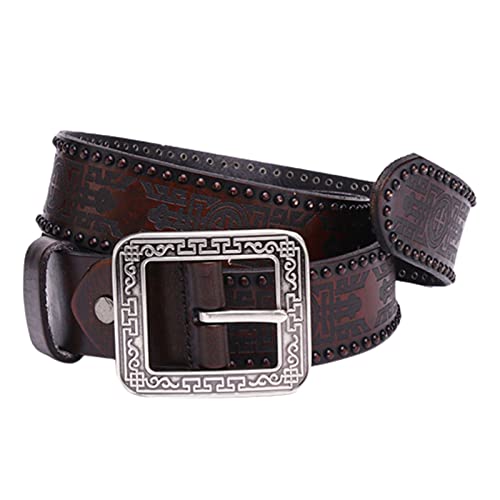 Ceinture pleine fleur authentique gravure florale unisexe accessoire style western rétro vintage