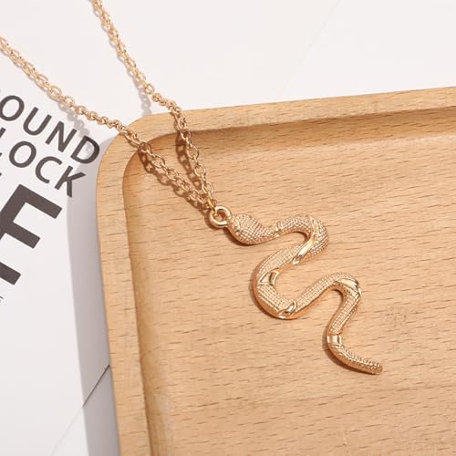 Snake Jewelry Set for Women Snake Bracelet Pendant Necklace Earrings and Ring Set Halloween Party Accessory4