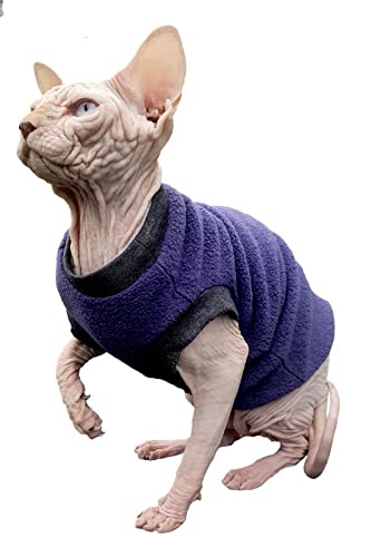 Kotomoda Cat's Pullover Violet fleece for Sphynx and naked cats (Large) - Image 3