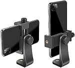 Support de Smartphone Premium SharingMoment / Adaptateur de Trépied Vertical et Horizontal Rotatif avec Vis 1/4 po / Clip Ajustable pour iPhone, Téléphone Android, Perche à Selfie, Trépied pour Caméra