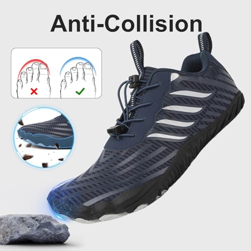 Barefoot Water Shoes for Women Men丨Unisex Pro Footwear Barefoot Shoes丨Waterproof Trail Running Healthy & Non-Slip丨Wide Toe Zero Drop Hiking 5
