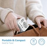 Doppelstecker für Steckdose,JSVER Steckdosenleiste mit USB 2Fach Steckdosenadapter(3680W 16A) mit 2 USB A und 2 USB C(5V/3.4A) Mehrfachstecker für Steckdose mit Schalter para iPad,iPhone Tablets