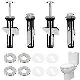 MAXMURYS Kit Fissaggio Sedile WC 12 Pezzi, 4 Bulloni M5 con Rondelle e Dadi, Viti per Tavo...