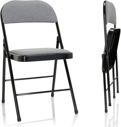 MOMENT Folding Chair with Padded Fabric Seats Multi Function...