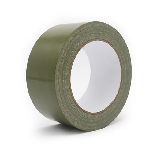 Image of Heavy Duty Duct Tape 2 Inch X 33 Yards, Multi Purpose Olive Green Army Green Duct Tape, No Residue, Waterproof and Tear by Hand - for Repairs, Industrial, Professional Use