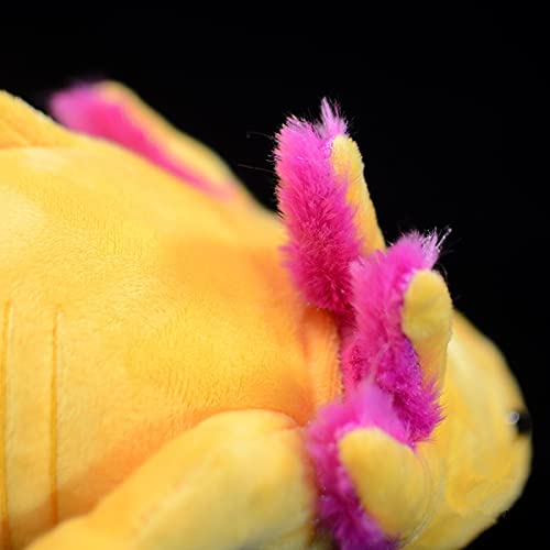 Zhongxin Made Axolotl Plush - Yellow Axolotl Stuffed Animal, Realistic 20" Cute Ambystoma Creepy Amphibians Plush Toys, Unique Plush Gift Collection For Kids #TOP4