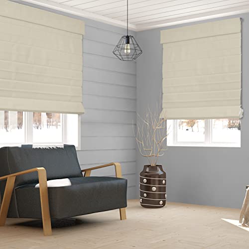 CHICOLOGY Roman Shades for Windows, Roman Shades, Window Treatments, Custom Roman Window Shades, Room Darkening Shades, Daily Canvas (Light Filtering), 71 in x 64 in (W x H)