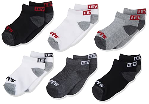 Levi's Kids Lhn Box Tab Low Cut 6Pk, Calcetines Unisex Niños, Dark Grey Heather, 5