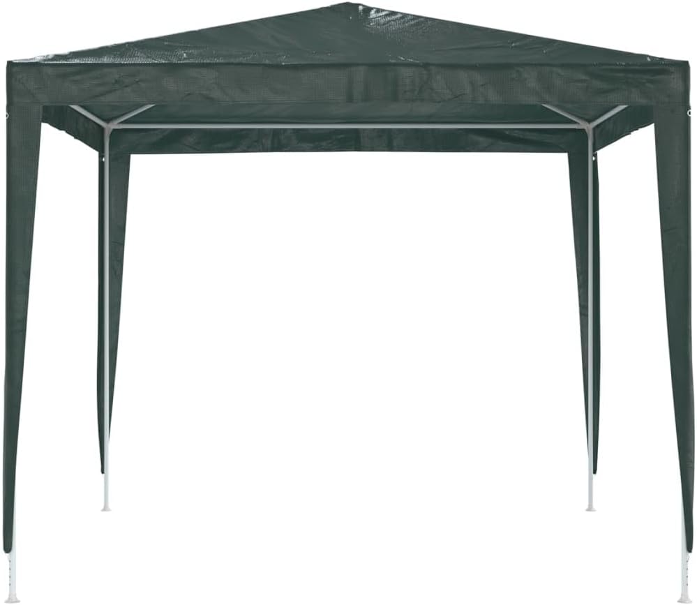 Green Polyethylene and Steel Collapsible Party Tent 8.2x8.2ft, Adjustable Folding Design for Outdoor Gatherings, Weather Resistant Cover with Sturdy Frame for Events