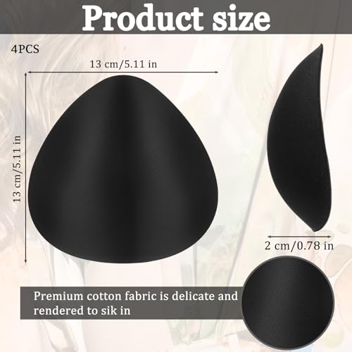 2 Pairs Bra Pads Iserts Push up Removable Breast Enhancers Inserts Breathable Push Up Bra Pads Sew in Bras Ultra Cups for Swimsuit Strapless Dresses3