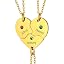 d: Heart&Stone-Gold-3Pcs