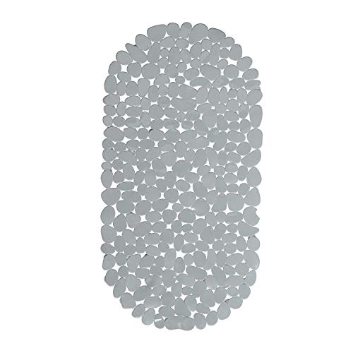 1 Set Grau Antirutschmatte lang mit Saugnäpfen Badewanneneinlage Cover