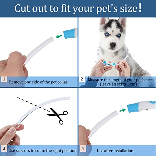 Coolzon LED Leuchthalsband Hundehalsband Aufladbar, Wasserdicht Halsband Hund 3 Modi, Leuchtband Hund Halsband Längenverstellbareres Super Helle Kalsband Katze und Hunde Klein Groß Mittel, Blau