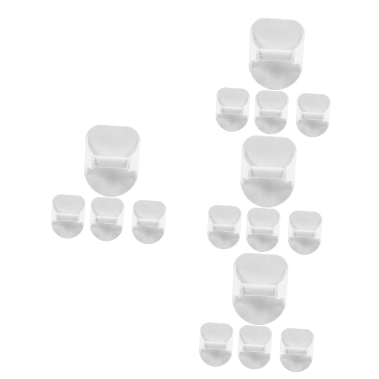 Support pour flacon pulvérisateur MAGICLULU : lot de 16 crochets muraux adhésifs blancs en ABS