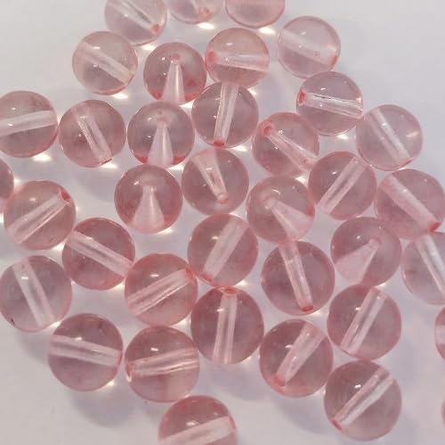 36 pcs Czech Glass Round Beads 8 mm Pink