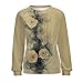 DMOYALA Womens Floral Sweatshirts Flower Rose Yellow 3D Graphic Printed Long Sleeve Pullover Shirts 2024 Fall Fashion Y2K Trendy Tunic Tops for Girls