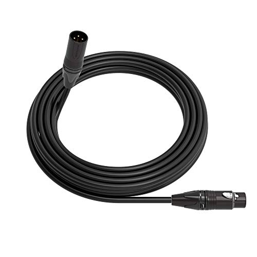 Canare L-4E6S Star Quad Balanced Microphone Cable | Xlr Male 3-Pin To Xlr Female 3-Pin | Neutrik Gold | 25 Feet | Black | Assembled In The Usa #TOP7