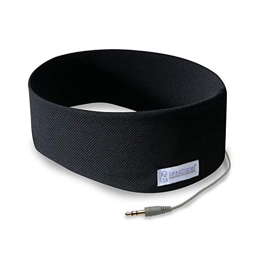 SleepPhones AcousticSheep Classic | Corded Headphones for Sleep, Travel, and More | The Original and Most Comfortable Headphones for Sleeping | Pitch Black - Breeze Fabric (Size L)