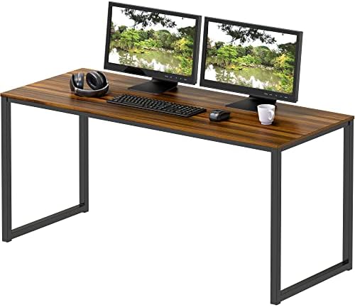 SHW Mission 48-Inch Home Office Computer Desk, Walnut - Thumbnail 2