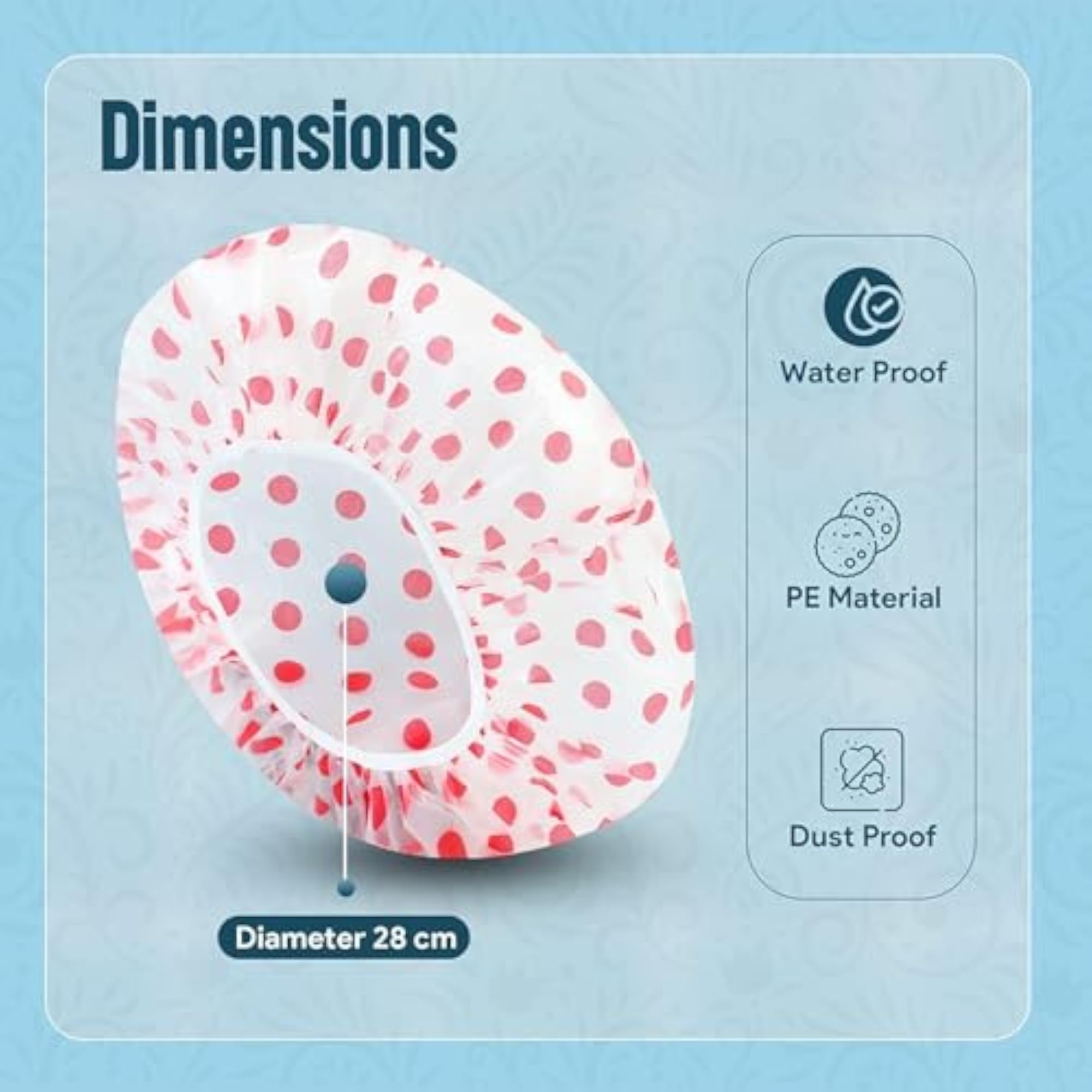 Double Waterproof Layer Shower Caps for Women