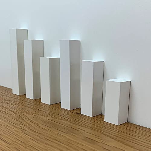 Trevendo® RAL9016 Lot de 15 barres d'angle E7 18 x 18 x 61 mm Cover